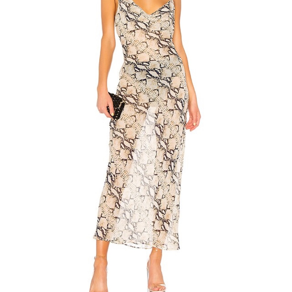 Superdown Dina Draped Maxi Dress Size Med